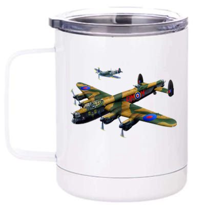 Battle of Britain Airforce War Plane 12 oz Stainless Steel Tumbler Cup