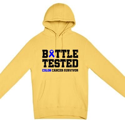 Battle Tested Colon Cancer Survivor Premium Pullover Hoodie