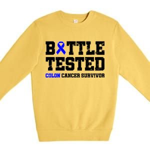 Battle Tested Colon Cancer Survivor Premium Crewneck Sweatshirt