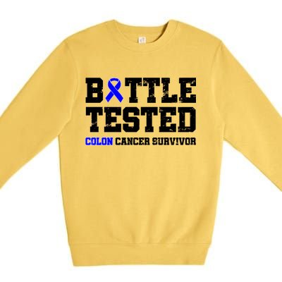 Battle Tested Colon Cancer Survivor Premium Crewneck Sweatshirt