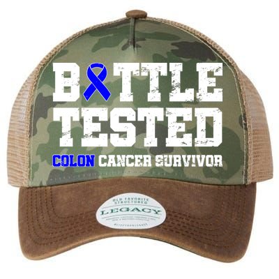 Battle Tested Colon Cancer Survivor Legacy Tie Dye Trucker Hat