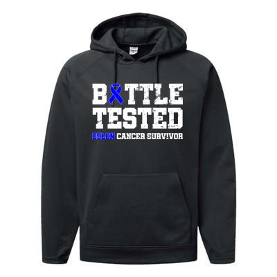 Battle Tested Colon Cancer Survivor Performance Fleece Hoodie