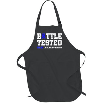 Battle Tested Colon Cancer Survivor Full-Length Apron With Pockets