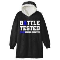 Battle Tested Colon Cancer Survivor Hooded Wearable Blanket