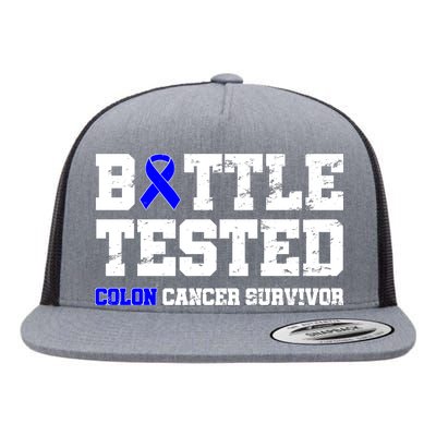 Battle Tested Colon Cancer Survivor Flat Bill Trucker Hat