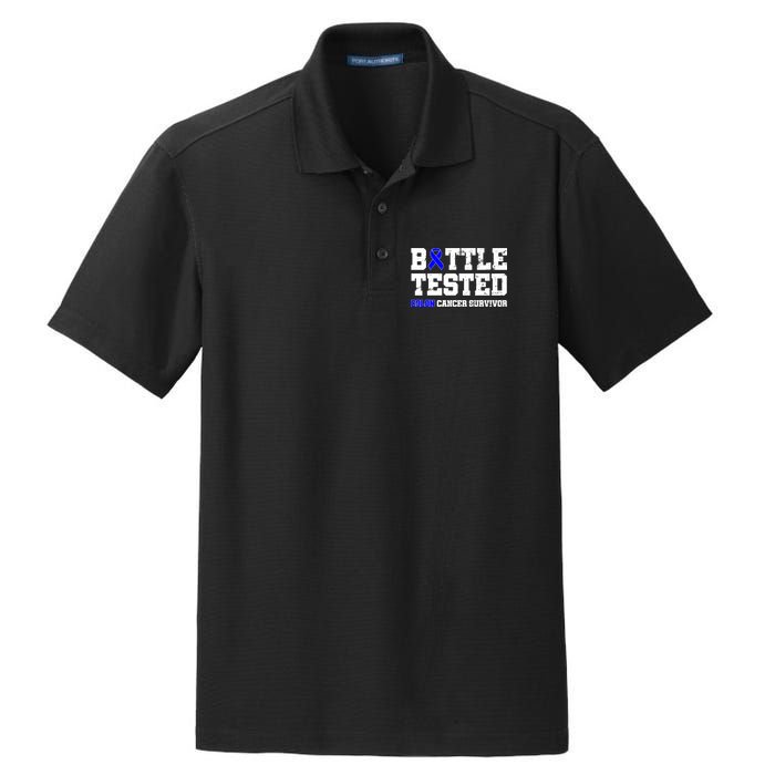 Battle Tested Colon Cancer Survivor Dry Zone Grid Polo