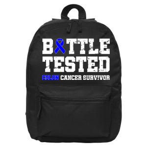 Battle Tested Colon Cancer Survivor 16 in Basic Backpack