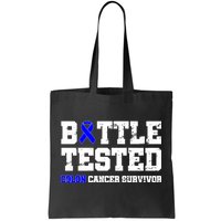 Battle Tested Colon Cancer Survivor Tote Bag