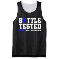 Battle Tested Colon Cancer Survivor Mesh Reversible Basketball Jersey Tank