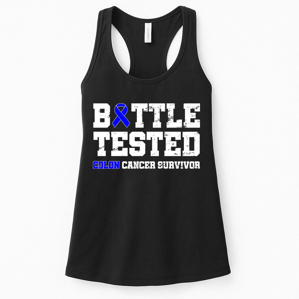 Battle Tested Colon Cancer Survivor Womens Tank Top