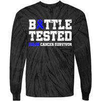 Battle Tested Colon Cancer Survivor Tie-Dye Long Sleeve Shirt