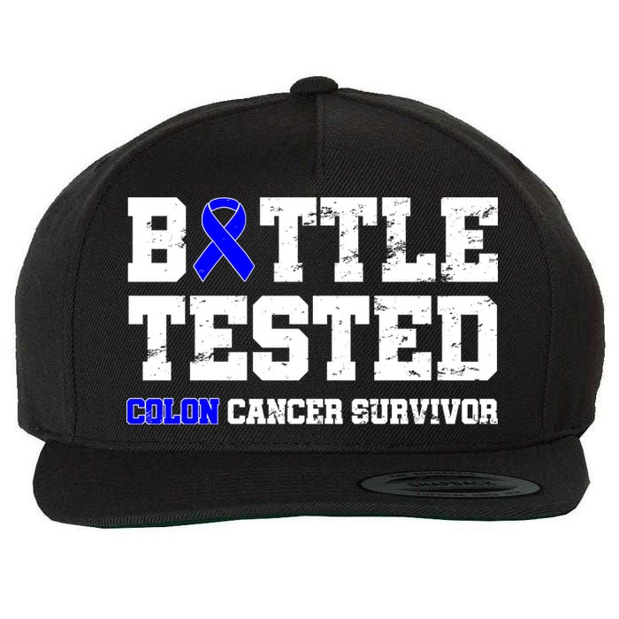 Battle Tested Colon Cancer Survivor Wool Snapback Cap