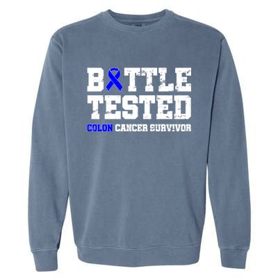 Battle Tested Colon Cancer Survivor Garment-Dyed Sweatshirt