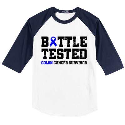 Battle Tested Colon Cancer Survivor Baseball Sleeve Shirt