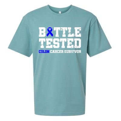 Battle Tested Colon Cancer Survivor Sueded Cloud Jersey T-Shirt