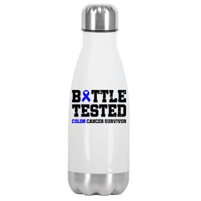 Battle Tested Colon Cancer Survivor Stainless Steel Insulated Water Bottle