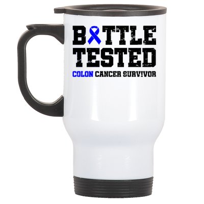 Battle Tested Colon Cancer Survivor Stainless Steel Travel Mug