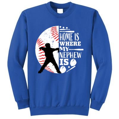 Baseball Aunt Uncle Funny Gift Player Catcher Nephew Biggest Fan Gift Sweatshirt