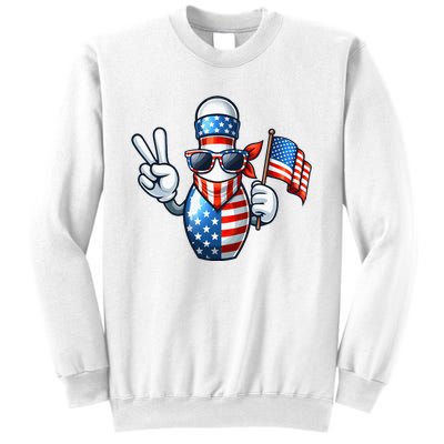 Bowling American Usa Flag Sunglasses 4th Of July Sweatshirt