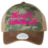 Blessed And Unbothered My Mood Christian Legacy Tie Dye Trucker Hat