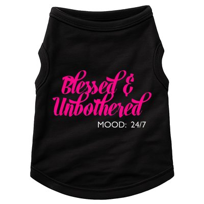 Blessed And Unbothered My Mood Christian Doggie Tank