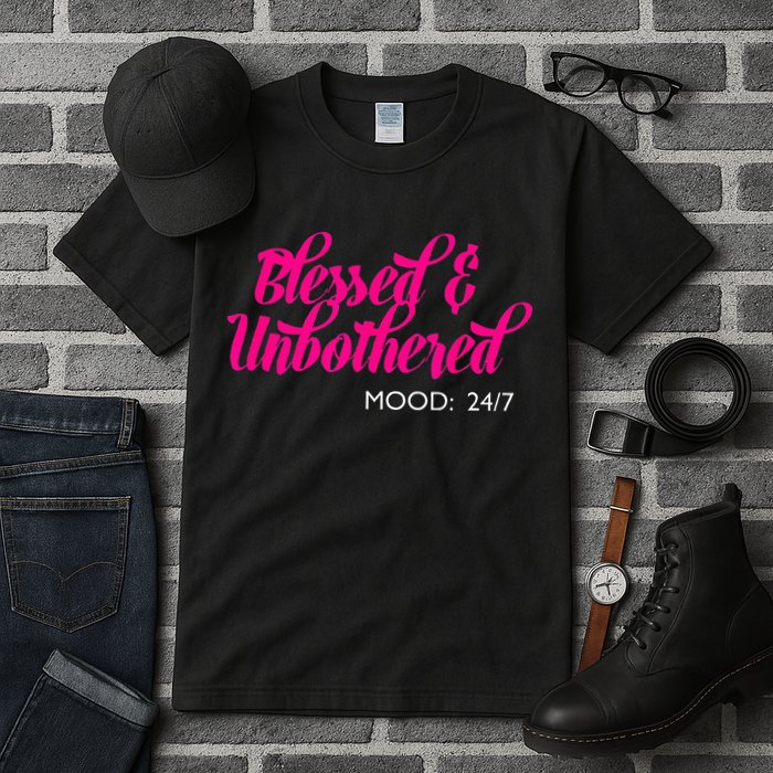 Blessed And Unbothered My Mood Christian Tall T-Shirt