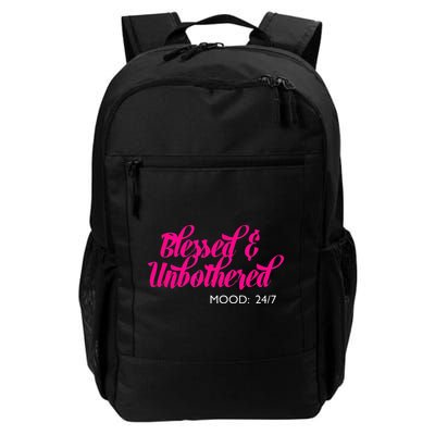 Blessed And Unbothered My Mood Christian Backpack