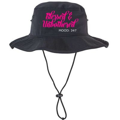 Blessed And Unbothered My Mood Christian Bucket Hat