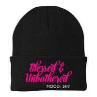Blessed And Unbothered My Mood Christian Beanie