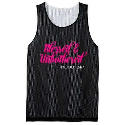 Blessed And Unbothered My Mood Christian Mesh Reversible Basketball Jersey Tank