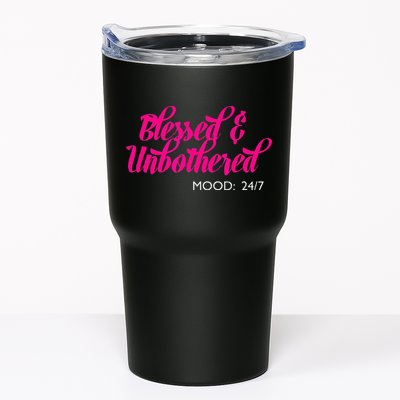Blessed And Unbothered My Mood Christian Tumbler