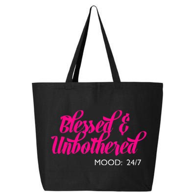 Blessed And Unbothered My Mood Christian 25L Jumbo Tote