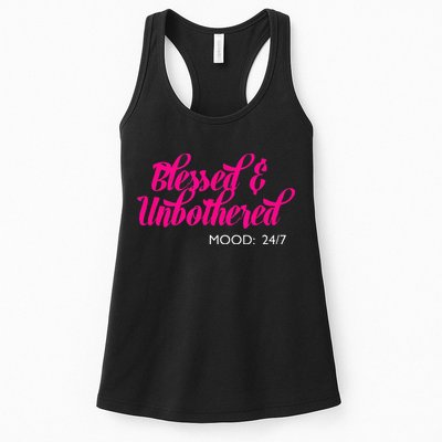 Blessed And Unbothered My Mood Christian Womens Tank Top