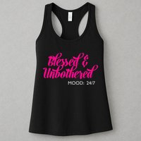 Blessed And Unbothered My Mood Christian Womens Tank Top
