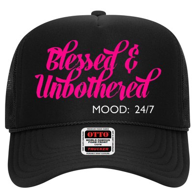 Blessed And Unbothered My Mood Christian Trucker Hat