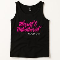Blessed And Unbothered My Mood Christian Tank Top
