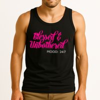 Blessed And Unbothered My Mood Christian Tank Top
