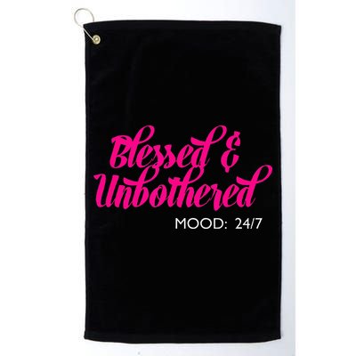 Blessed And Unbothered My Mood Christian Golf Towel