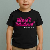 Blessed And Unbothered My Mood Christian Toddler T-Shirt