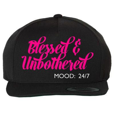 Blessed And Unbothered My Mood Christian Wool Snapback Cap