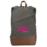 Blessed And Unbothered My Mood Christian Cotton Canvas Backpack