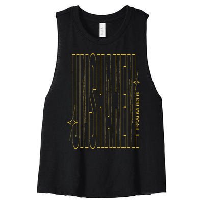 Bible Affirmations UNSHAKEN Psalm 626  Christian Faith Women's Racerback Cropped Tank