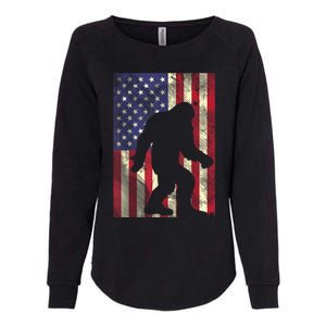 Bigfoot American US Flag Memorial Day Sasquatch Patriotic Womens California Wash Sweatshirt