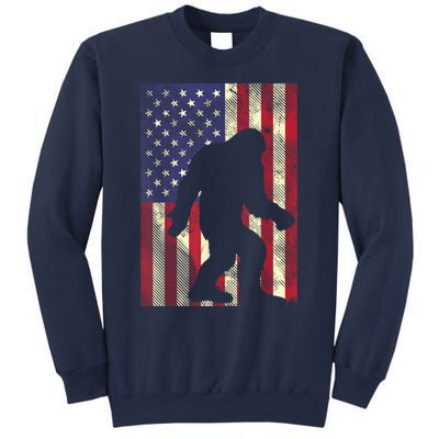 Bigfoot American US Flag Memorial Day Sasquatch Patriotic Sweatshirt