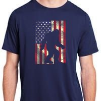 Bigfoot American US Flag Memorial Day Sasquatch Patriotic Adult ChromaSoft Performance T-Shirt