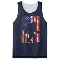 Bigfoot American US Flag Memorial Day Sasquatch Patriotic Mesh Reversible Basketball Jersey Tank