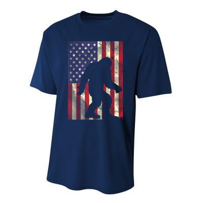 Bigfoot American US Flag Memorial Day Sasquatch Patriotic Performance Sprint T-Shirt