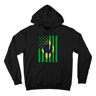 Brazil American USA Flag Brazilian Pride Hoodie