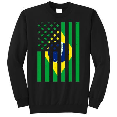 Brazil American USA Flag Brazilian Pride Sweatshirt