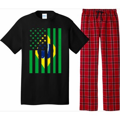 Brazil American USA Flag Brazilian Pride Pajama Set